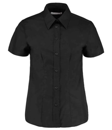 Kus. Kit Lds T/F S/S Work Oxf. Shirt - Black - 10